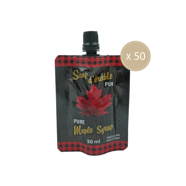 Sirop d'érable pochette 50 ml - 50 unités